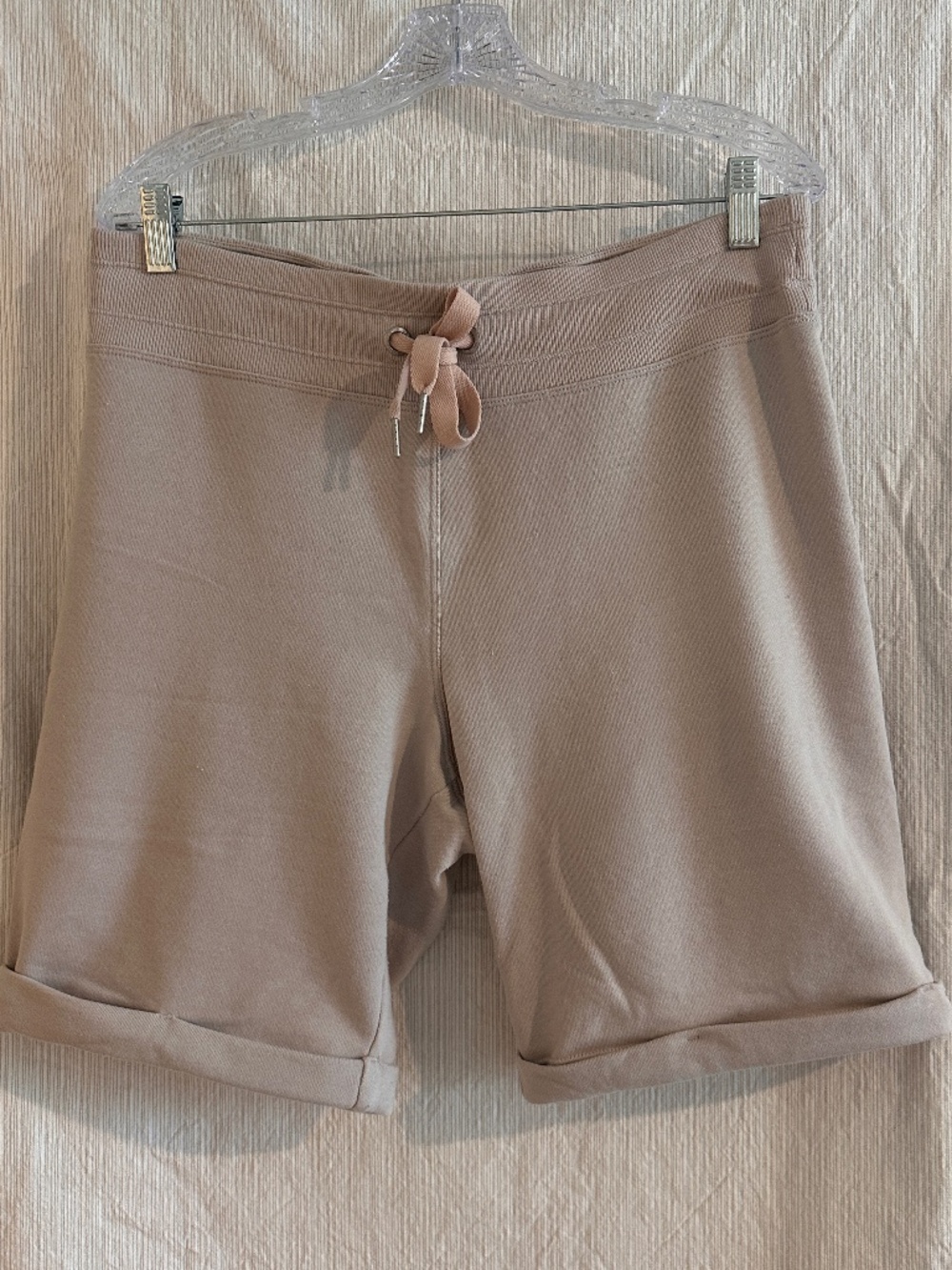 Calvin Klein Performance Taupe French Terry Bermuda Shorts Large